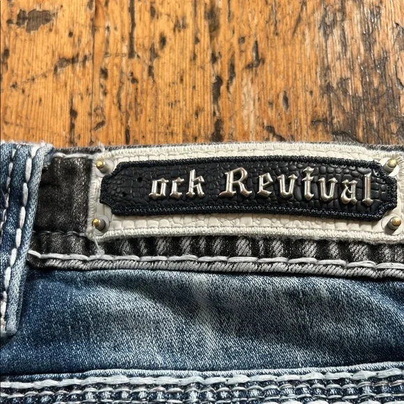Rock Revival Blue Relaxed Women's Jeans - Picture 3 of 3